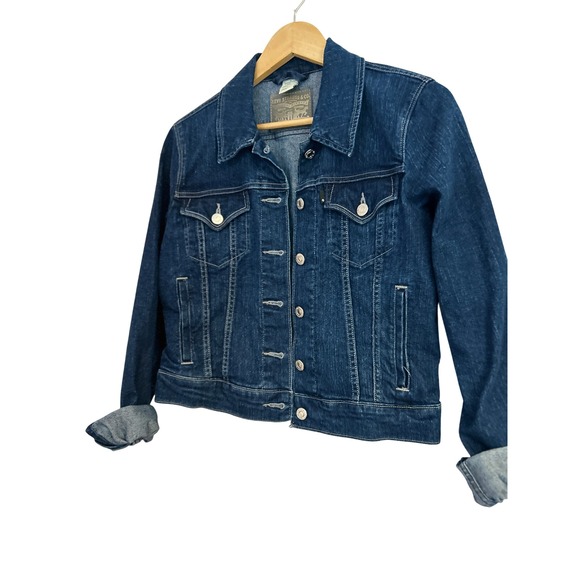 Levi's Dark Denim Jacket Size Medium - Picture 7 of 11